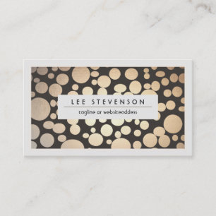 Carte De Visite Gold Leaf Look Chic Salon moderne et Spa