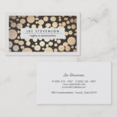 Carte De Visite Gold Leaf Look Chic Salon moderne et Spa (Devant / Derrière)