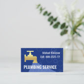 Carte De Visite Gold Leaking Faucet Waterdrops (Debout devant)