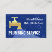 Carte De Visite Gold Leaking Faucet Waterdrops (Devant)