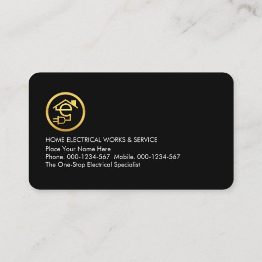 Carte De Visite Gold Lightning Powers Letter-e Electric (Dos)