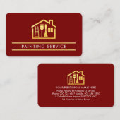 Carte De Visite Gold Line Roller Brush Home Painter (Devant / Derrière)