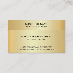 Carte De Visite Gold Look avocat professionnel en droit avocat