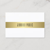 Carte De Visite Gold Look Design moderne Mode Simple Plat simple (Devant)