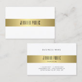 Carte De Visite Gold Look Design moderne Mode Simple Plat simple (Devant / Derrière)