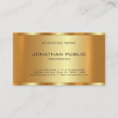 Carte De Visite Gold Look Elegant Glamour Moderne Modèle de luxe é (Dos)