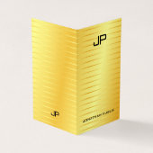 Carte De Visite Gold Look Elegant Moderne Monogramme Modèle (Extérieur)