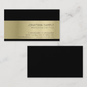 Carte De Visite Gold Look élégant moderne professionnel luxe (Devant / Derrière)