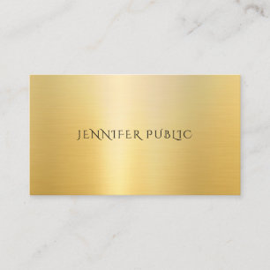 Carte De Visite Gold Look Elegant Simple Modèle professionnel