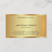 Carte De Visite Gold Look Modèle Monogramme initial Premium Pearle (Dos)