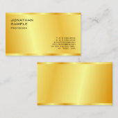 Carte De Visite Gold Look Modèle professionnel élégant (Devant / Derrière)