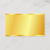 Carte De Visite Gold Look Modèle professionnel élégant (Dos)