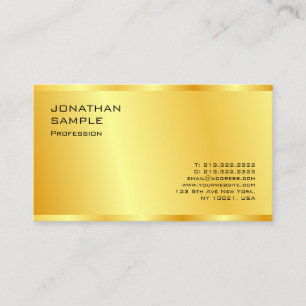 Carte De Visite Gold Look Modèle professionnel élégant