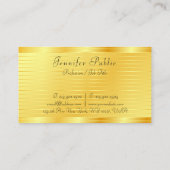 Carte De Visite Gold Look Modèle Professionnel Moderne Élégant (Dos)