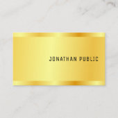 Carte De Visite Gold Look Modèle Professionnel Moderne Élégant (Devant)