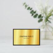 Carte De Visite Gold Look moderne élégant Modèle professionnel (Debout devant)