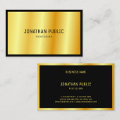 Carte De Visite Gold Look moderne élégant Modèle professionnel (Devant / Derrière)