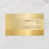 Carte De Visite Gold Look Moderne Elegant Simple Design Modèle (Dos)