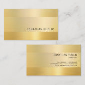 Carte De Visite Gold Look Moderne Elegant Simple Design Modèle (Devant / Derrière)