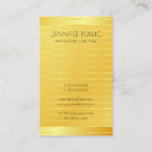 Carte De Visite Gold Look moderne Modèle élégant Premium épais (Dos)