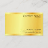 Carte De Visite Gold Look moderne professionnel tendance élégant (Dos)