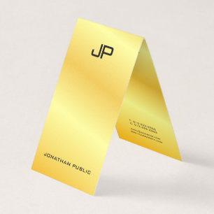 Carte De Visite Gold Look Monogramme Elegant Modèle Luxueux