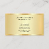 Carte De Visite Gold Look Professional Elegant Create Your Own (Dos)