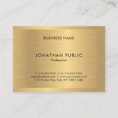 Carte De Visite Gold Look Professional Glamor Modern Modèle (Dos)