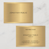 Carte De Visite Gold Look Professional Glamor Modern Modèle (Devant / Derrière)