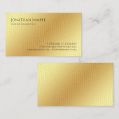 Carte De Visite Gold Look Professional moderne élégant Modèle (Devant / Derrière)