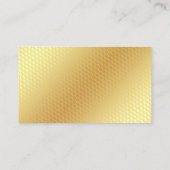 Carte De Visite Gold Look Professional moderne élégant Modèle (Dos)