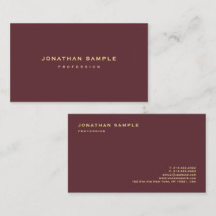 Carte De Visite Gold Look Texte Élégant minimaliste Design Luxe