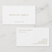Carte De Visite Gold Look Texte Premium Ultra épais Luxe Elite (Devant / Derrière)