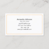 Carte De Visite Gold Lotus Flower Boho Yoga Enseignant Holding (Dos)