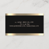 Carte De Visite Gold Lotus Flower Gold Strie Black Yoga (Dos)