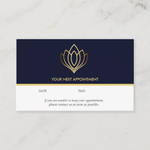 Carte De Visite Gold Lotus  logo   Bleu   bien-être  massage yoga