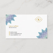 Carte De Visite Gold Lotus Spirit Milieu & Méditation Enseignant (Dos)