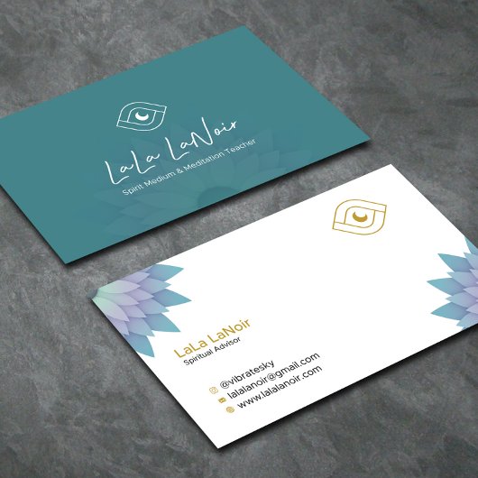 Carte De Visite Gold Lotus Spirit Milieu & Méditation Enseignant