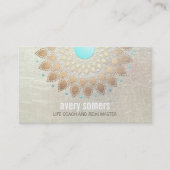 Carte De Visite Gold Lotus Yoga et méditation Enseignant Spa de sa (Devant)