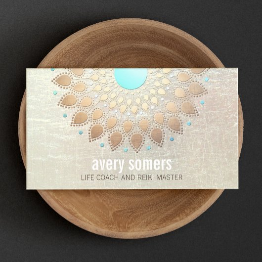 Carte De Visite Gold Lotus Yoga et méditation Enseignant Spa de sa