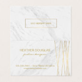 Carte De Visite Gold Lux Modern avec marbre (Extérieur déplié)