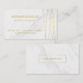 Carte De Visite Gold Lux Modern avec marbre (Devant / Derrière)