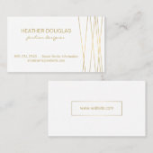 Carte De Visite Gold Lux moderne professionnel (Devant / Derrière)