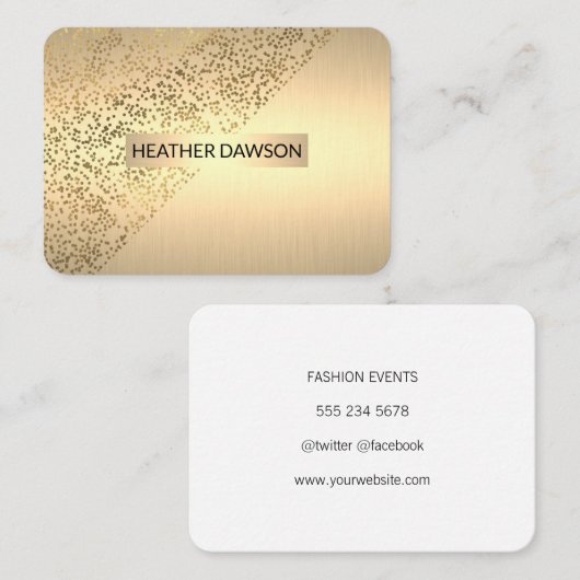 Carte De Visite Gold Lux / Speckled (Devant / Derrière)