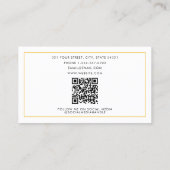 Carte De Visite Gold Luxe Numéro & Symboles de devises Influenceur (Dos)