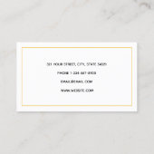 Carte De Visite Gold Luxury Numéro & Devise Symboles Comptable (Dos)