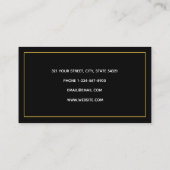 Carte De Visite Gold Luxury Numéro & Devise Symboles Comptable (Dos)