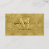 Carte De Visite Gold Luxury QR Code Moderne Monogramme Professionn (Devant)