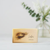 Carte De Visite Gold Make Oye Lashes (Debout devant)