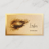 Carte De Visite Gold Make Oye Lashes (Devant)